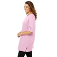thumbnail image 3 of Woman Within Plus Size Perfect Roll-Tab-Sleeve Notch-Neck Tunic, 3 of 3