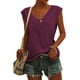 thumbnail image 2 of Camiseta básica de verano para mujer, holgada, con cuello en V y manga corta, sin mangas., 2 of 6