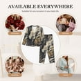thumbnail image 7 of Lsque Graceful Snow Leopard Pattern Long Sleeve Pajama Set for Women - Soft 2-Piece Sleepwear and Loungewear Set with Pockets, Comfy Nightwear-X-Large, 7 of 7