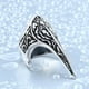 thumbnail image 3 of Anillo de armadura tallado de acero inoxidable con joyería vintage personalizada, anillo de moda para hombres, 3 of 5