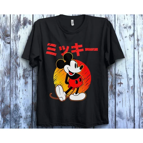 Disney Mickey Mouse Katakana Shirt Unisex Adult T-shirt Kid Tee 392093