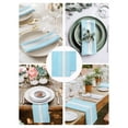 thumbnail image 3 of Aqua White Stripe Cloth Napkins Set of 4 Reusable Dinner Napkins, Modern Rustic Vertical Striped Cocktail Napkin Washable Table Napkins for Wedding/Holiday Party/Baby Shower 20"x20", 3 of 7