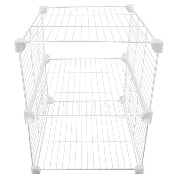AURARMLET Home Use White Metal Fridge Divider Wire Basket for Freezer Shelf and Chest Storage
