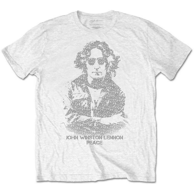 John Lennon T-Shirt Adulte Symbole de Paix en Coton