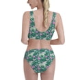 thumbnail image 5 of High Waisted Bikini Sets For Women, Abstract Cute Horse Flower Green Swimsuits Tummy Control, Two Pieces Bathing Suit, 5 of 8