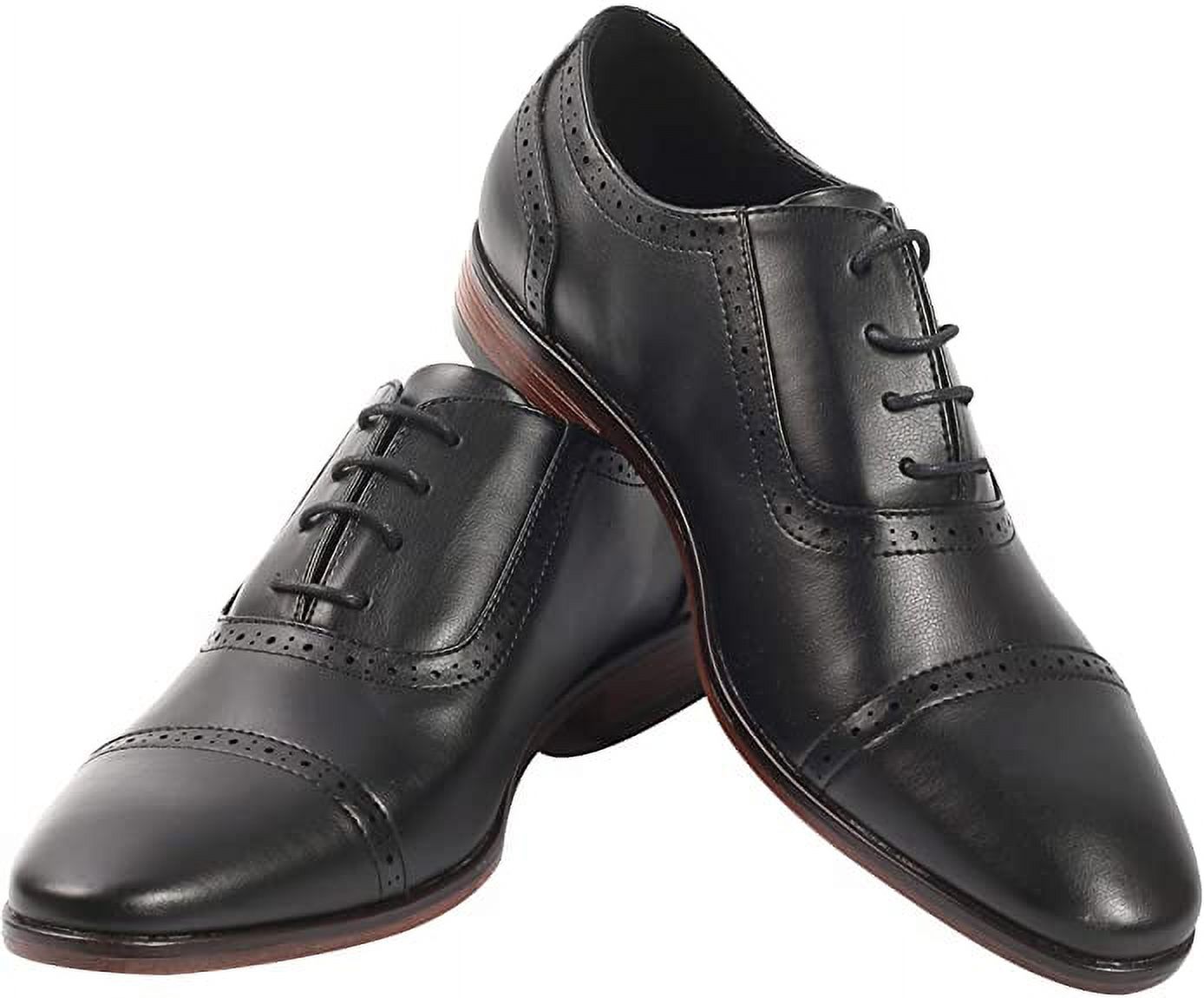 Mens Oxford Wingtip Lace Oxford Brogue Dress Shoes (7.5  display picture 1