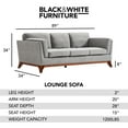 thumbnail image 4 of Modern Luxury Sofa by Black & White Furniture (Grey) - Beautifully Crafted Furniture Perfect for Houses, Condos and Apartment – Easy Assembly, 4 of 7