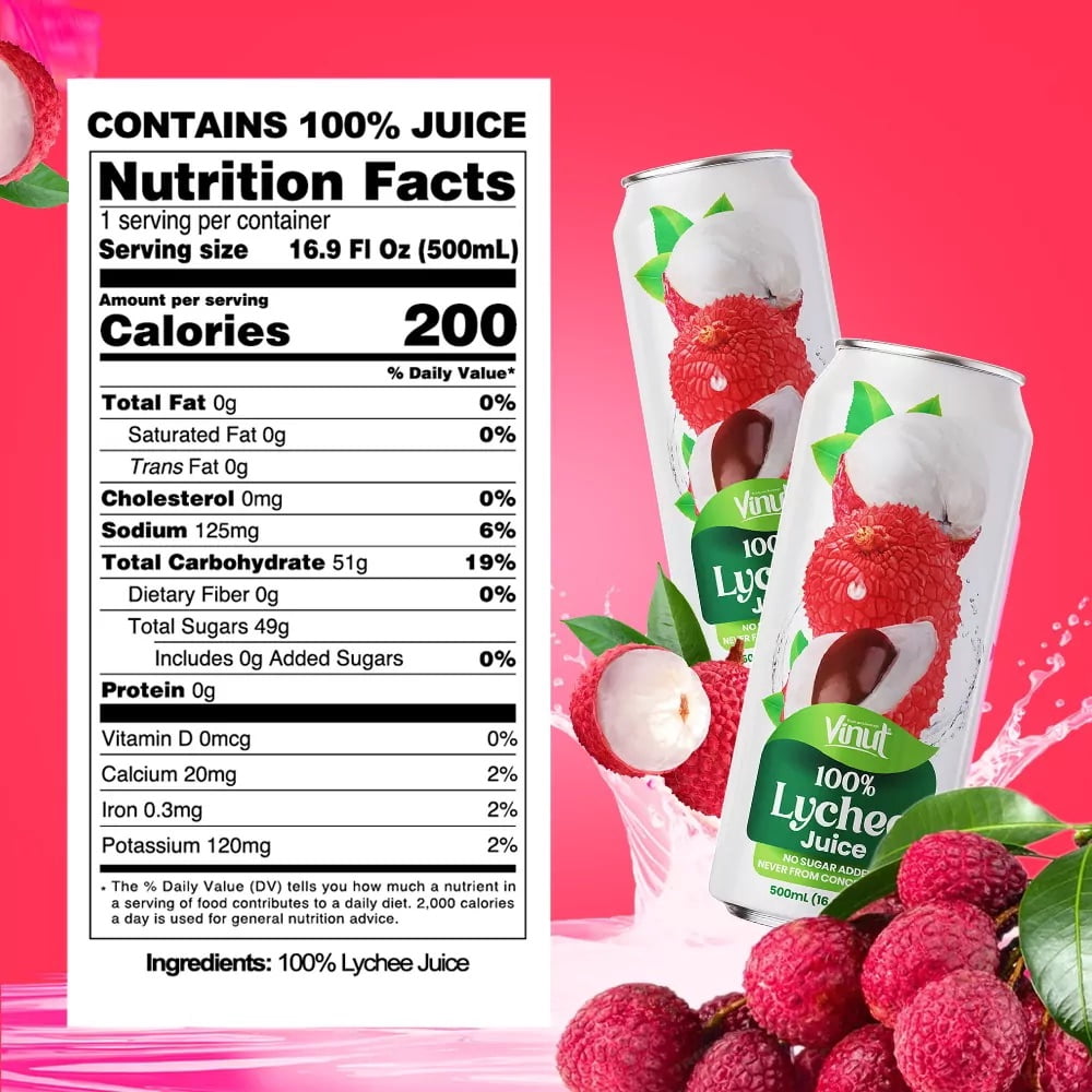 Vinut 16.9 fl oz 100% NFC Lychee Juice Drink (No Sugar Added)