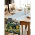 thumbnail image 2 of Burlap Table Runner 70 Inches Long, Farm Agricultural Machinery Gray Barn Non-Slip Kitchen Table Runners for Dining Room Everyday Use Party Table Decorations Watercolor Flowers, 2 of 9
