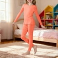 thumbnail image 2 of Mercatoo Thermal Underwear for Kids 2 Piece Slim Long Sleeve Shirt and Leggings Set Girls Boys 𝐒tretch Winter Base Layer, 2 of 8