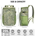 thumbnail image 3 of Exotic Ethnic Insulated Soft Cooler Bag - 20L Artistic Boho Pattern Backpack Cooler, Multi-Pocket Organizer for Picnic, Beach & College, Holds 26 Cans, 3 of 5