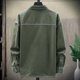 thumbnail image 3 of Camisas Para Hombre Manga Corta Camisa de suéter de botón de cárdigan de bolsillo sólido de algodón simple de moda para hombre (Green, 4XL), 3 of 7