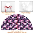 thumbnail image 4 of Rateoe Skull Flower Print Christmas Tree Skirt 48" for Xmas Holiday New Year Party Circle Tree Mat Ornaments Decoration, 4 of 7
