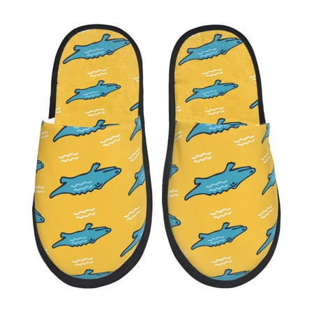 

Slippers for Women/Men - Cartoon Cute Crocodile Yellow Soft Plush Warm Slip-on Slippers House Slippers Indoor House Shoes