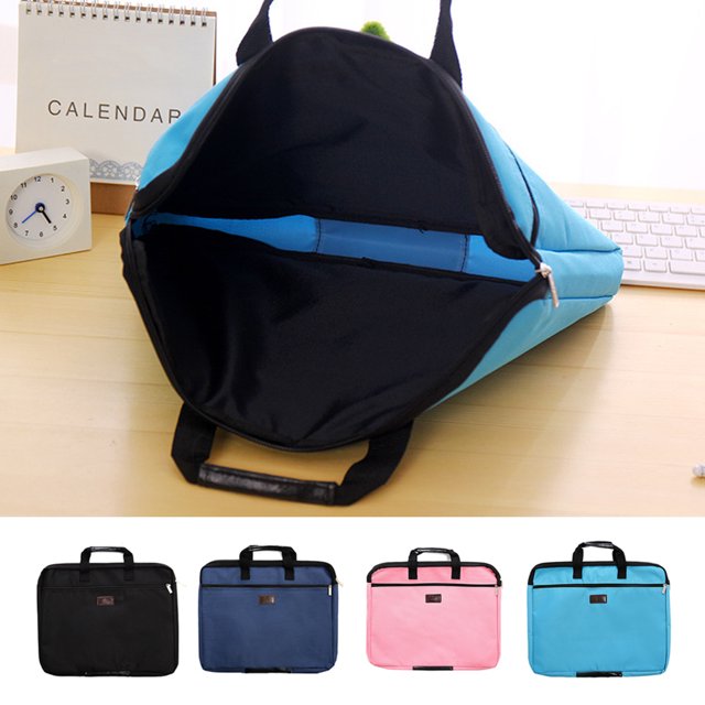 VONKY Document Storage Bag with Handle Oxford Cloth File Bags Stationery Handbag Large Capacity Sundries Pouch Home Office Sky Blue
