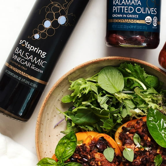 Dr. Mercola Solspring Biodynamic Balsamic Vinegar of Modena,  (16.90 Fl. Oz.), non GMO, Gluten Free, Soy Free, Demeter Certified