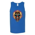 thumbnail image 2 of Flaming Laughing Fierce Clown | Mens Cars and Trucks Graphic Tank Top, Royal, Small, 2 of 3