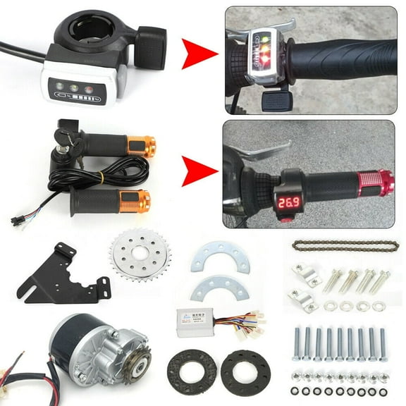 Complete Electric Bike Kit, Bike Engine Conversion, Motor, Freewheel Adapter, and Mounting Plate for Easy Installation, DIY Electric Bike