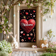 thumbnail image 5 of LUUFILx Welcome Floral Banner Roses Backdrop Party Background Venue Entrance Decoration Wall Hanging Event Decor Display Signs Celebration Pavillion, 5 of 8