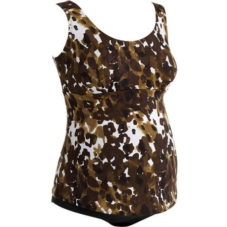 Tessuto Maternity Scoop Neck Tankini Two-Piece Swimsuit