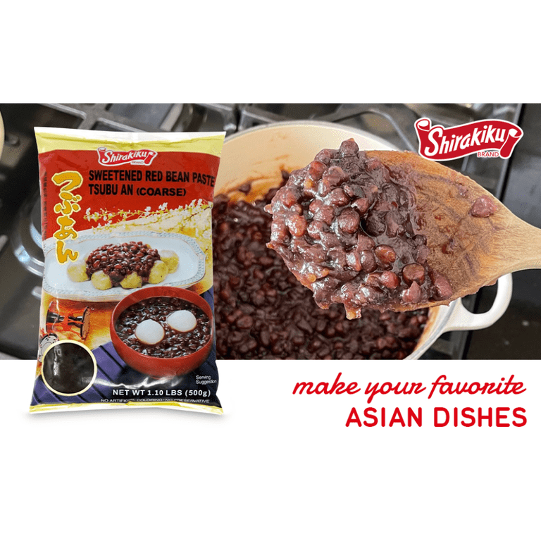 Shirakiku Sweetened Red Bean Paste, Tsubu an, 1.10lbs (500g