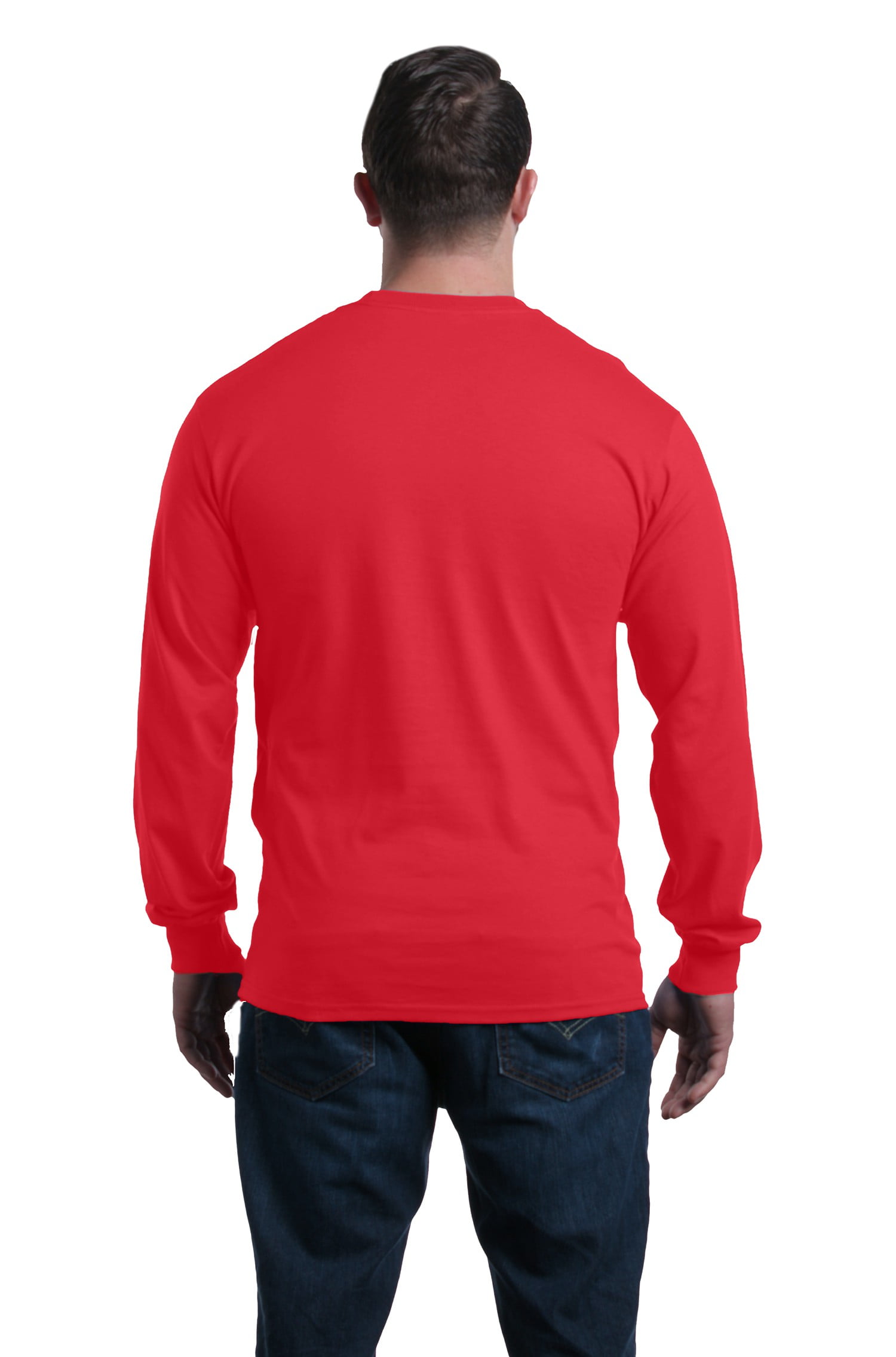 Shop4Ever Men's Small Heart Puzzle Piece Autism Awareness Long Sleeve Shirt Small Red