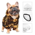 thumbnail image 3 of Honeii Brown Plaid Sunflower Print Small Dog Hoodies Pet Hooded Sweatshirts Fall Winter Puppy Cat Sweaters Warm Clothes for Small Dogs Outfits Costume-Medium, 3 of 7