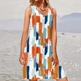 thumbnail image 1 of SMihono Robe d'Été Grande Taille pour Femmes 2023 Été Mode Bord de Mer Décontractée Imprimée Sans Manches à Col Rond, 1 of 6