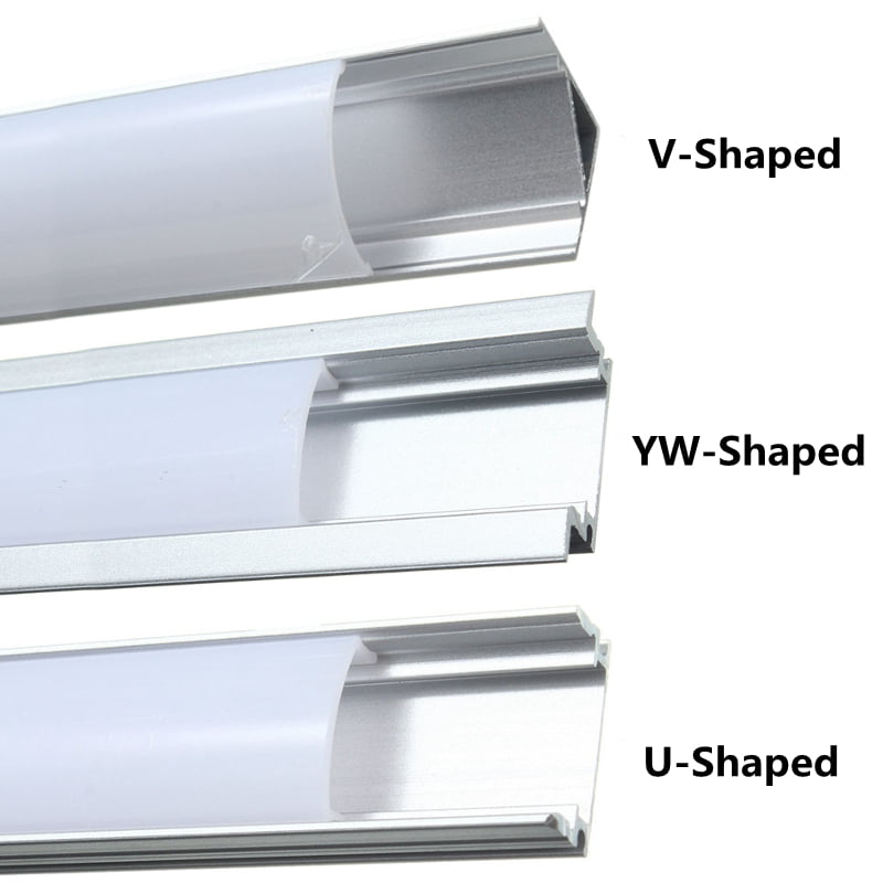 1-5pcs 50CM Led Aluminum Profile Channel Holder W/End Cap+2835 LED Strip Light 