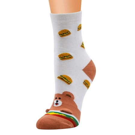 

Cathalem Heated Socks for Men Women’s Casual Cotton Pattern Socks Comfortable Cute Animal Print Socks Womens Hiking Socks No Show Socks White One Size