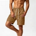 thumbnail image 2 of EOYWHK Mens Work Shorts with Pockets Elastic Waist Stretchy Work Shorts for Men Soft Lightweight Breathable for Casual Lounge Home Coffee, Size M, 2 of 7