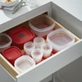 thumbnail image 3 of Contenants pour rangement alimentaire EasyFindLids de Rubbermaid, avec couvercles munis d’évents, rouge, ensemble de 26 pièces, 3 of 6