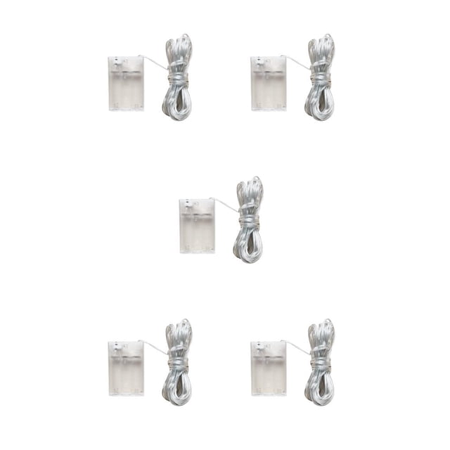 Cateissary Lámpara de cadena Luces LED Atmósfera Accesorios de diseño Iluminación decorativa para patios de jardín doméstico Suministros de Blanco puro/10 metros 5Conjunto