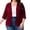 Red, variant on BUIGTTKLOP Plus Size Cardigans for Women Button down 3/4 Length Sleeve V Neck Comfy Lightweight Jackets