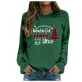 thumbnail image 2 of It's The Most Wonderful Time Of The Year Christmas Sweatshirts for Women Long Sleeve Crewneck Holiday Sweatshirt Pullover Top, 2 of 5