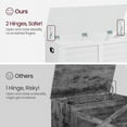 thumbnail image 4 of Storage Chest, Storage Trunk with 2 Safety Hinges, Organizer Bench for Entryway, 15.7 x 39.4 x 18.1 Inches, White, 4 of 10