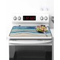 thumbnail image 2 of Stove Top Covers for Electric Stove, Blue Coastal Kitchen Glass Ceramic Electric Cooktop Covers 36''x21'', Summer Beach Nautical Abstract Art HeatResistant Oven/Countertop/Dishwasher/Sink Protector, 2 of 3
