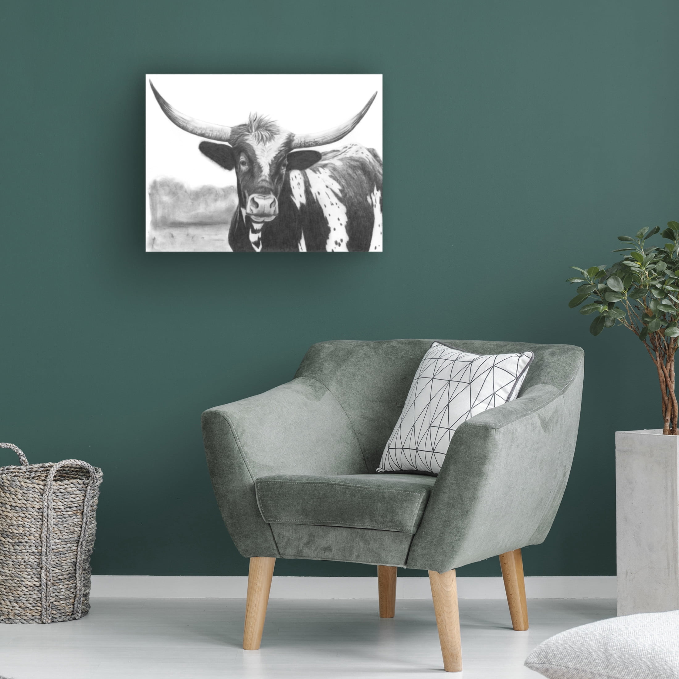 Trademark Fine Art Michael Willett  Holstein Perspective II Canvas Wall Art