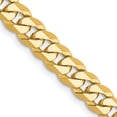 thumbnail image 1 of 14K Yellow Gold 5.75mm Flat Beveled Curb Chain (28 X 5.75) fbu140-28, 1 of 5