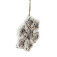 thumbnail image 4 of Northlight 4" Embellished Wooden Snowflake Christmas Ornament - White/Silver, 4 of 4