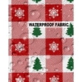 thumbnail image 5 of Pack of 2 Outdoor Pillow Covers, Christmas Tree Snowflake Red White Plaid Waterproof Square Throw Pillowcase Cushion Decorative Pillow Covers for Couch Patio Tent, 20x12 in, 5 of 6