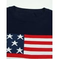 thumbnail image 5 of American Flag Graphic Sweaters for Women Casual 4th of July Crew Neck Sweater Long Sleeve Lightweight Knit Pullover Sweater Shermie, 5 of 6