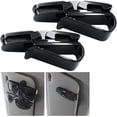 thumbnail image 4 of Paquete de 2 soportes para gafas para parasol de coche, gafas de sol con clip para tarjeta de billete, plateado/negro, 4 of 5