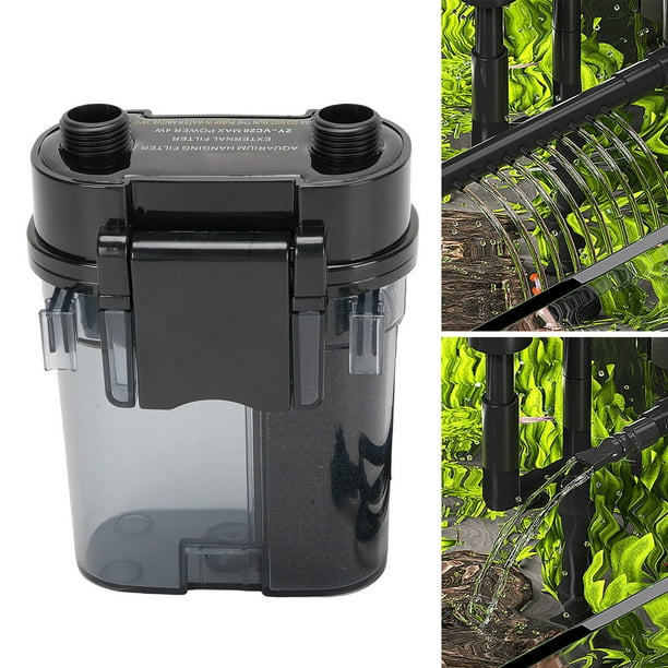 Filtro Pescado Montado Pared, 300 l/h 4 W Plastic Hang Filtro de Acuario externo para la Bomba Agua Pondes al Aire Libre, Cascada Para Dulce Agua