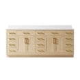 thumbnail image 2 of ANGELES HOME 84-in Double Sink Bathroom Vanity with Cultured Marble Countertop, Freestanding Solid Wood Vanity with 4 Soft-Close Doors, 12 Drawers and 2 Flip Drawers, 2 of 2