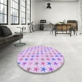 thumbnail image 4 of Ahgly Tapis d'Intérieur Lavable en Machine Carré Transitionnel Heliotrope Violet, 7 Pieds Carré, 4 of 7