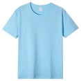thumbnail image 1 of Selected pure cotton round neck parent-child short-sleeved shirt, casual party sports loose top, 1 of 2