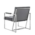 thumbnail image 3 of Luxor Gray Velvet Modern Accent Chair in Silver, 3 of 3