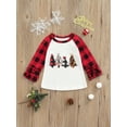 thumbnail image 2 of Gupgi T-Shirts Raglan à Manches Longues à Col Rond avec Imprimé de Noël pour Petite Fille, 2 of 8
