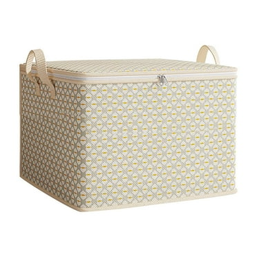 Djunllk Large Storage Bags, Closet Organizers and Storage, Clothes Storage Bins with Lids, Foldable Storage Containers with Reinforced Handles for Clothing, Blanket, Bedding, Comforter